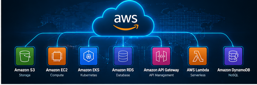 Cloud infrastructure lab architecture illustration